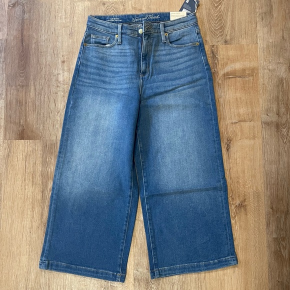 NWT Universal Thread Highest Rise Wide Leg Cropped Jeans - Picture 2 of 9